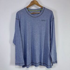 Orvis Trout Bum Blue Performance Long Sleeve Fishing Shirt Outdoor Size L